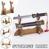 Solid Wood Sword Display Stand for Katana, Samurai, Tanto, Cosplay Swords & Magic Wand - Wall-Mounted Weapon Storage Rack