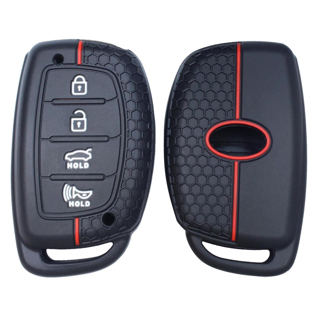 Силиконовый чехол для автомобильного ключа Hyundai/Kia 3-4 кнопки, сотовый дизайн