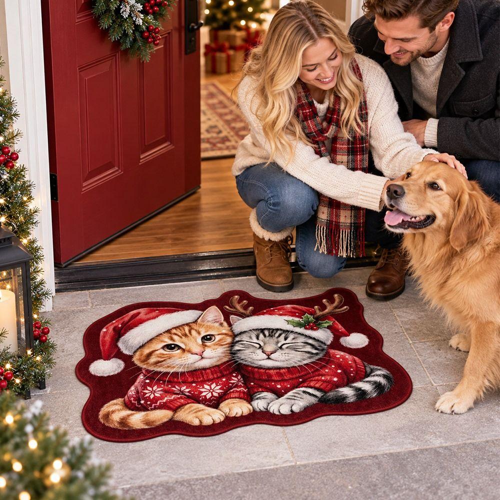 Irregular Shape Entryway Rug Cat Dog Decor Door Mat Hallway Entrance Mat Front Door Hallway