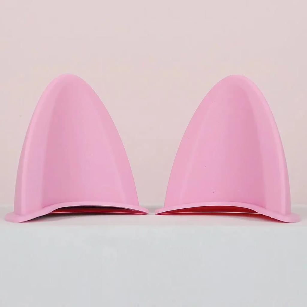 DIY Cute Cat Ears Decoration Helmet Motorcycle Electric Car Helmet Styling Double-sided Stickers Decor Helmet Accessories Tools