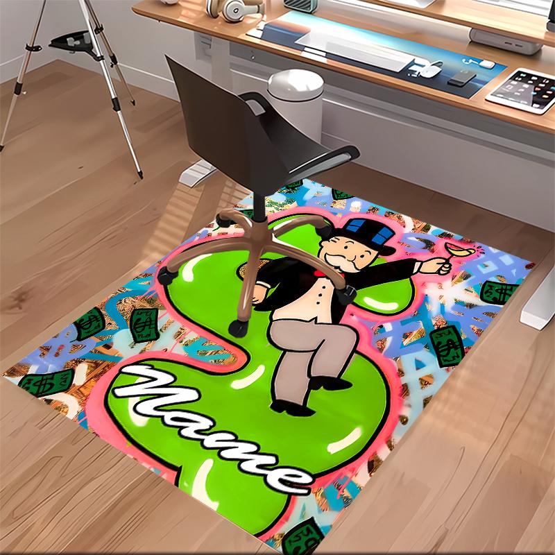 Custom personalization Mr. Monopoly Print Area Rug - Soft, Washable Non-Slip Indoor Mat,Living Room,Home&Office Decorative Rug