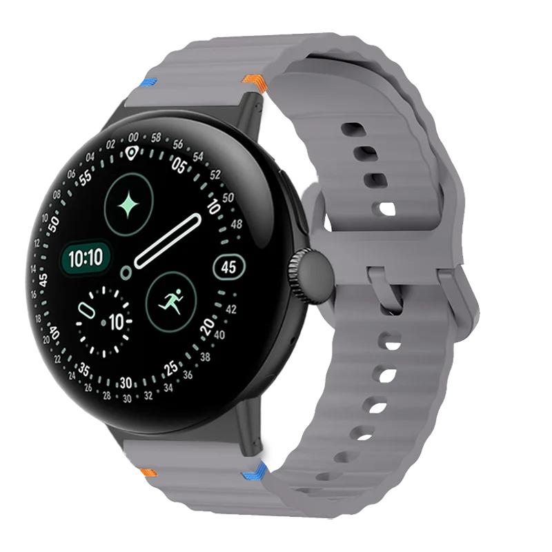 Спортивный сменный ремешок для Google Pixel Watch 4/3 41мм 45мм Аксессуары Волнистый силиконовый ремешок для Google Pixel Watch 2 1 Correa