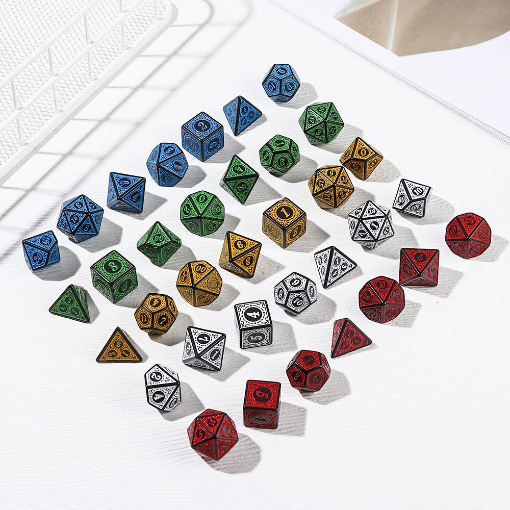 35шт D4 D6 D8 D10 D12 D20 блестящие многогранные переливающиеся игровые аксессуары игральные кости набор игральных костей