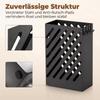 Umbrella Stand with Drip Tray, 4 Hooks, Steel, 28L x 14W x 41H cm, Black