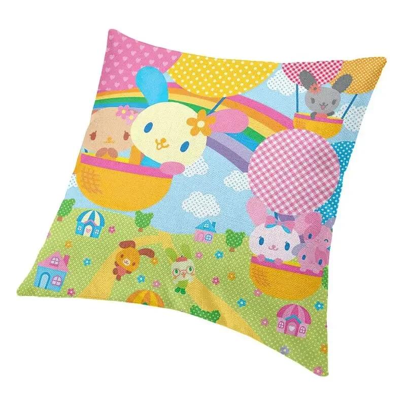 Чехлы для подушек Kawaii Bunny Sugarbunnies, диванные, домашние, декоративные, аниме, мультяшные, квадратные, 45x45