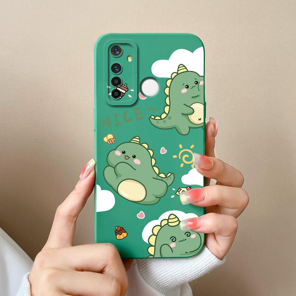 Чехол для Oppo Realme V13 X2 X7 V15 Q5 Q5i Q Q3 Q3i F29 A5 Pro Задние крышки с рисунком аниме-динозавров Мягкие силиконовые защитные чехлы для объективов для Oppo Shell