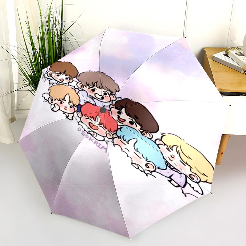 Harmony Diversity: Unity Folding umbrella Suitable for all seasons Umbrella Umbrella outdoor Three folds