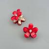 10pcs Korean Style Pearls Flower Hairpin Resin Women Side Clip Mini Hair Claw  Ponytail Holder