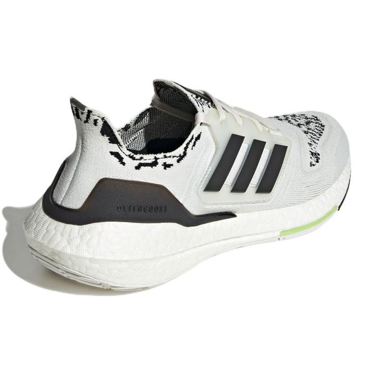adidas UltraBoost 22 Некрашеные кроссовки унисекс Zebra White Core-Black Почти салатовый GX5573