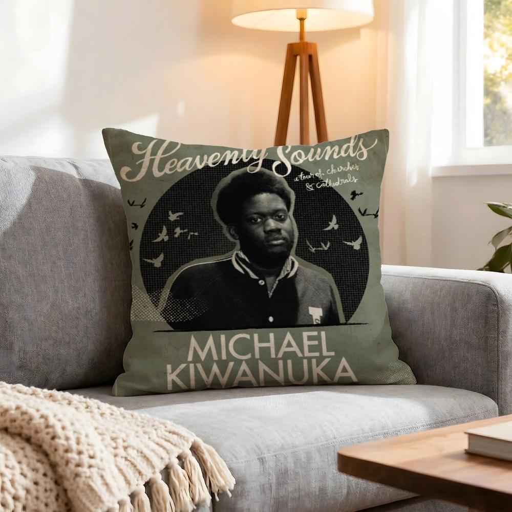 Singer Michael Kiwanuka Cushion Cover 1Pcs Decorative Covers Soft Cushion Case For Sofa Couch Decor 40X40 45X45 Pillowcases