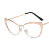 Triangular Cat Eye Clear Lens Glasses Myopia Nerd Spectacles Degree -0.5 -1.0 -2.0 To -6.0 Metal Frame Hyperopia +0.5 To +6.0