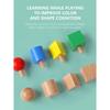 Nuts Wooden Blocks Baby Montessori Toys Fine Motor Skill Sensory Games Geometric Screws Shape Matching Toddlers Educational Toys