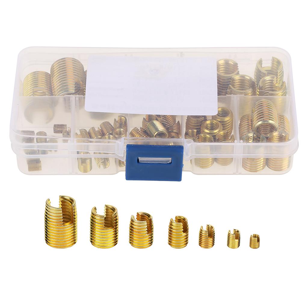 Self Tapping Insert Thread    Tool Nut Inserts with Great Strength and Stability for Metal and Plastics Processing Industry 50Pcs Brass Inserts C