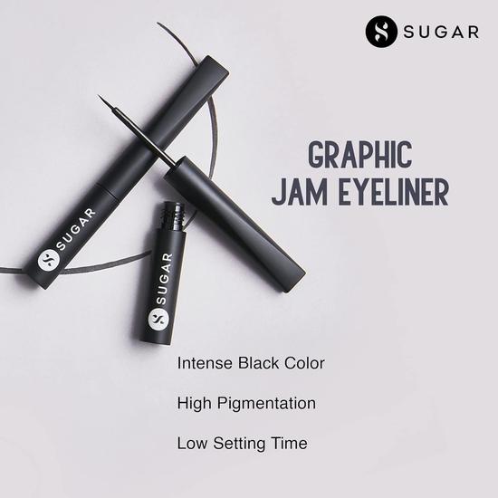 SUGAR Косметика - Graphic Jam - 36Hr Eyeliner - 01 Blackest Black (Матовая подводка для глаз) - Интенсивная, водостойкая подводка для глаз — держится до 36 часов