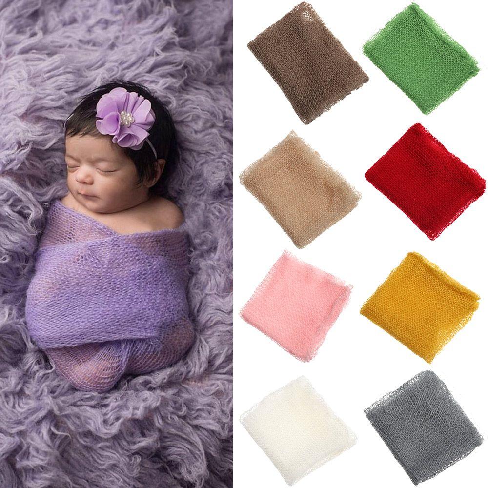 Elastic Studio Shoot Warm Winter Stretch Knit Wrap Blanket Baby Photography Props Newborn Wrap