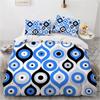 3D Blue Evil Eye Duvet Cover King Queen Size Psychedelic Magic Drawing Eyes Bedding Set Kids Teens Adults Polyester Quilt Cover