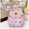 Spacious Lightweight And Kids Backpack With Capybara Design Perfect For Days School