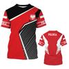 Poland T-shirt For Mens 3D Flag Polska Graphic Print T Shirt Fashion Oversized Short Sleeve Vintage Tops Tee Shirt Man Clothing