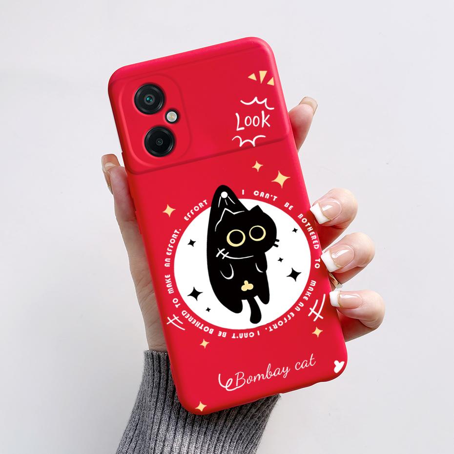 For Xiaomi Poco M5 M5S Phone Case Cute Panda Painted Full Protection Liquid Silicone Bumper For Poco M5 M 5 S Back Cover Shell