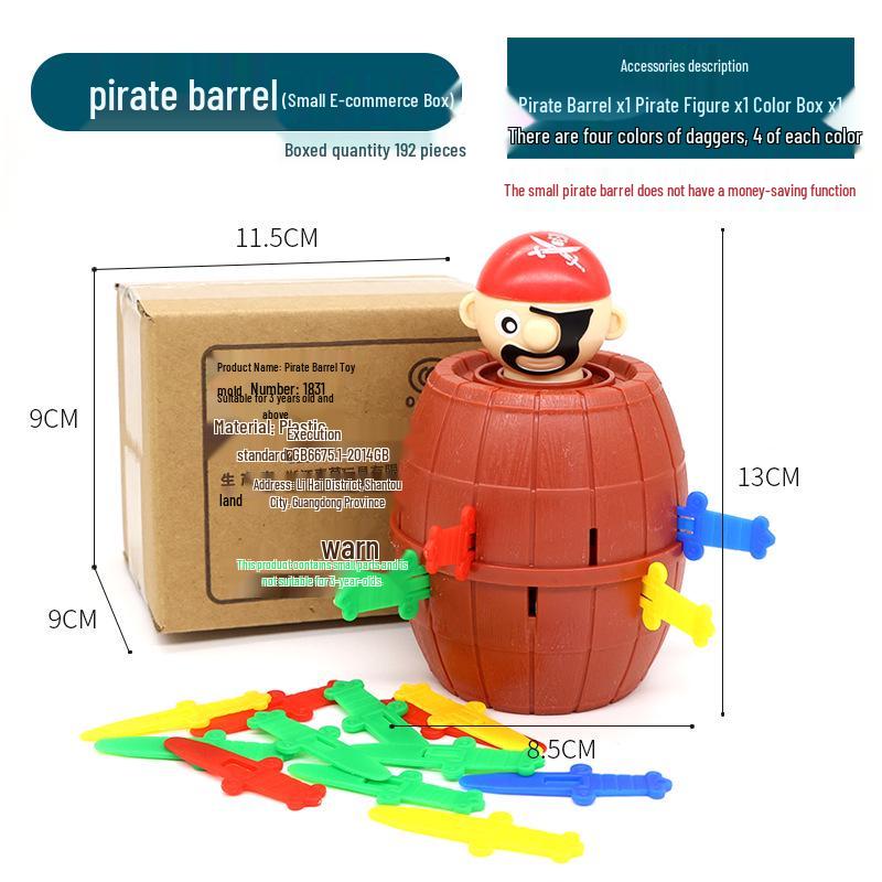 Pirate Barrel Kids' Interactive Toy - Insert Sword Game & Prank