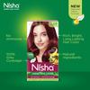 Краска для волос Nisha Creme Бордовая 60 г + 60 мл Стойкая Седина Без Аммиака Натуральный Экстракт Хны