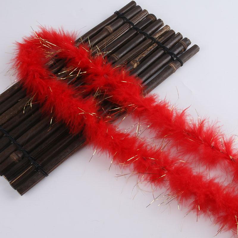 Цветные полоски перьев: Бархатные и золотые перья индейки для рождественского декора и подарков