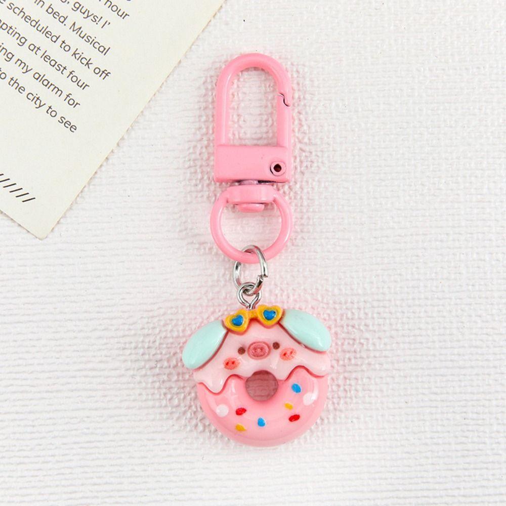 Resin Piggy Doll Keychain Creative Cartoon Doll Pendant Portable Pig Car Key Hanger Gift