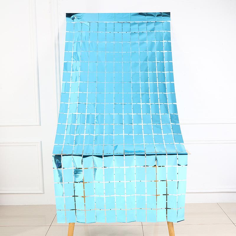 2 метра занавески из фольги из шелка и дождя, декорации для вечеринки по случаю дня рождения, квадратные занавески из мишуры с блестками, настенные фоны для вечеринки, декор AVE