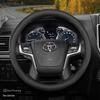 Toyota Prado/Land Cruiser 24: Ультратонкая противоскользящая оплетка на руль из натуральной кожи