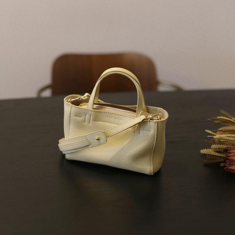 Новая весенне-летняя французская мини-сумка-тоут из коровьей кожи, модная женская сумка через плечо из натуральной кожи