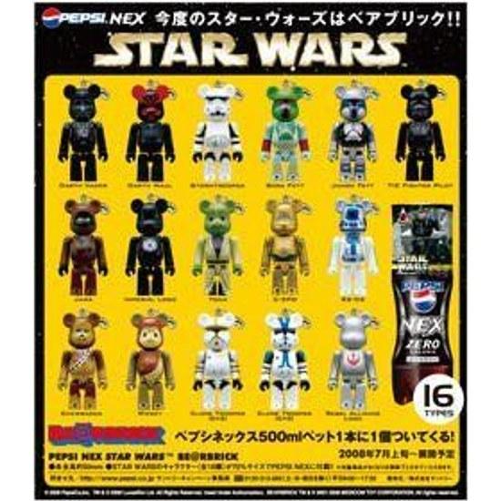 Used (unused unopened) PEPSI NEX STAR WARS BERBRICK 16-piece set Bearbrick
