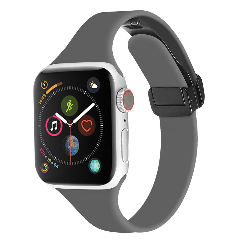 Силиконовый ремешок для Apple Watch Band 44 мм, 45 мм, 49 мм, 40 мм, 41 мм, 42 мм, 38 мм, спортивный браслет с магнитной пряжкой Iwatch 7 8 5 4 SE Ultra