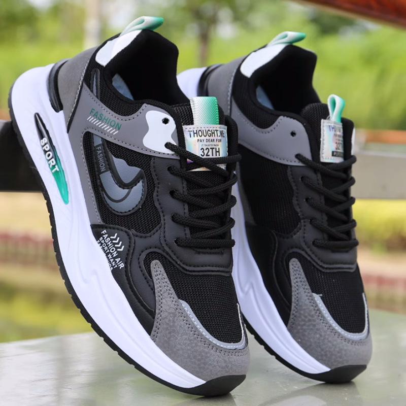 Мужская обувь, новая осенняя обувь, мужская модная универсальная обувь из сетки, мужская спортивная обувь, нескользящая и износостойкая повседневная обувь с мягкой подошвой