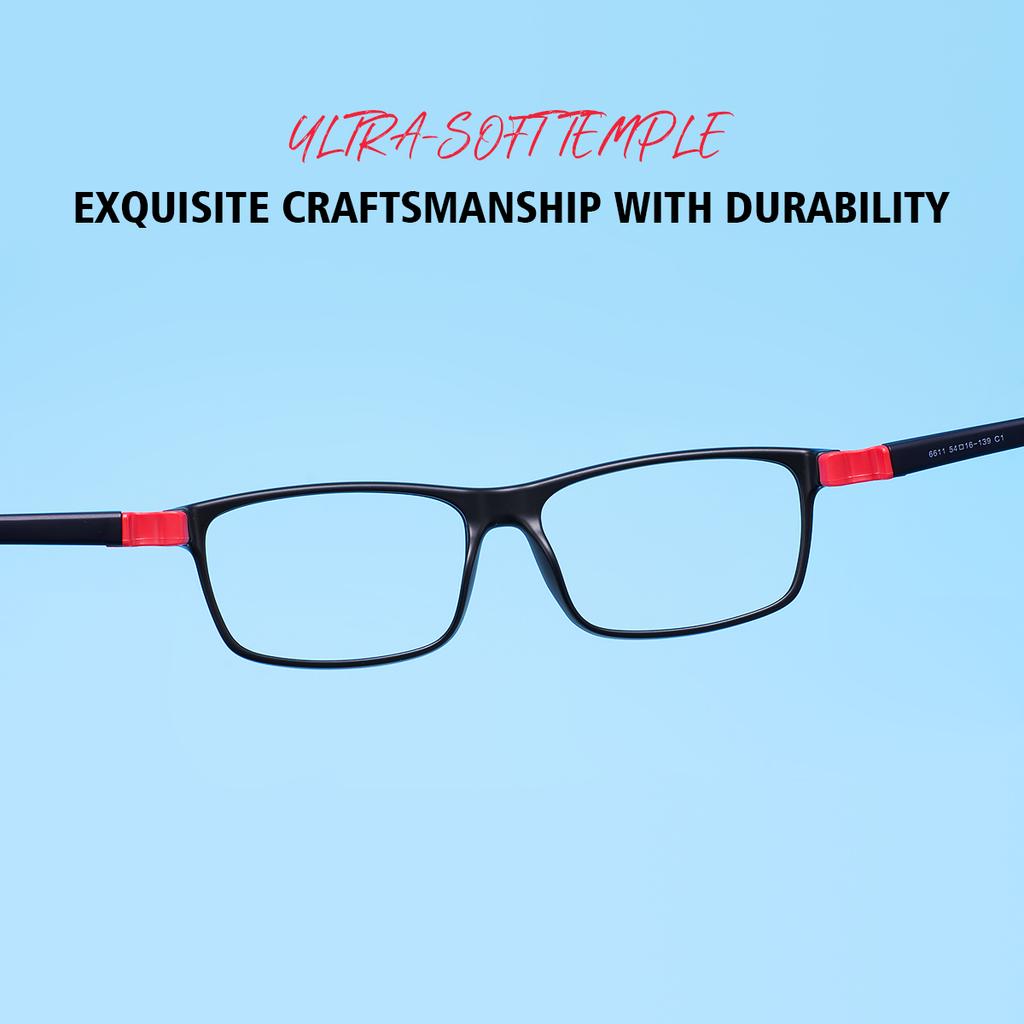 Цветная TR90 прямоугольная полная оправа гибкая для мальчиков и девочек удобная и прочная оправа для очков с оптически-диетическими линзами