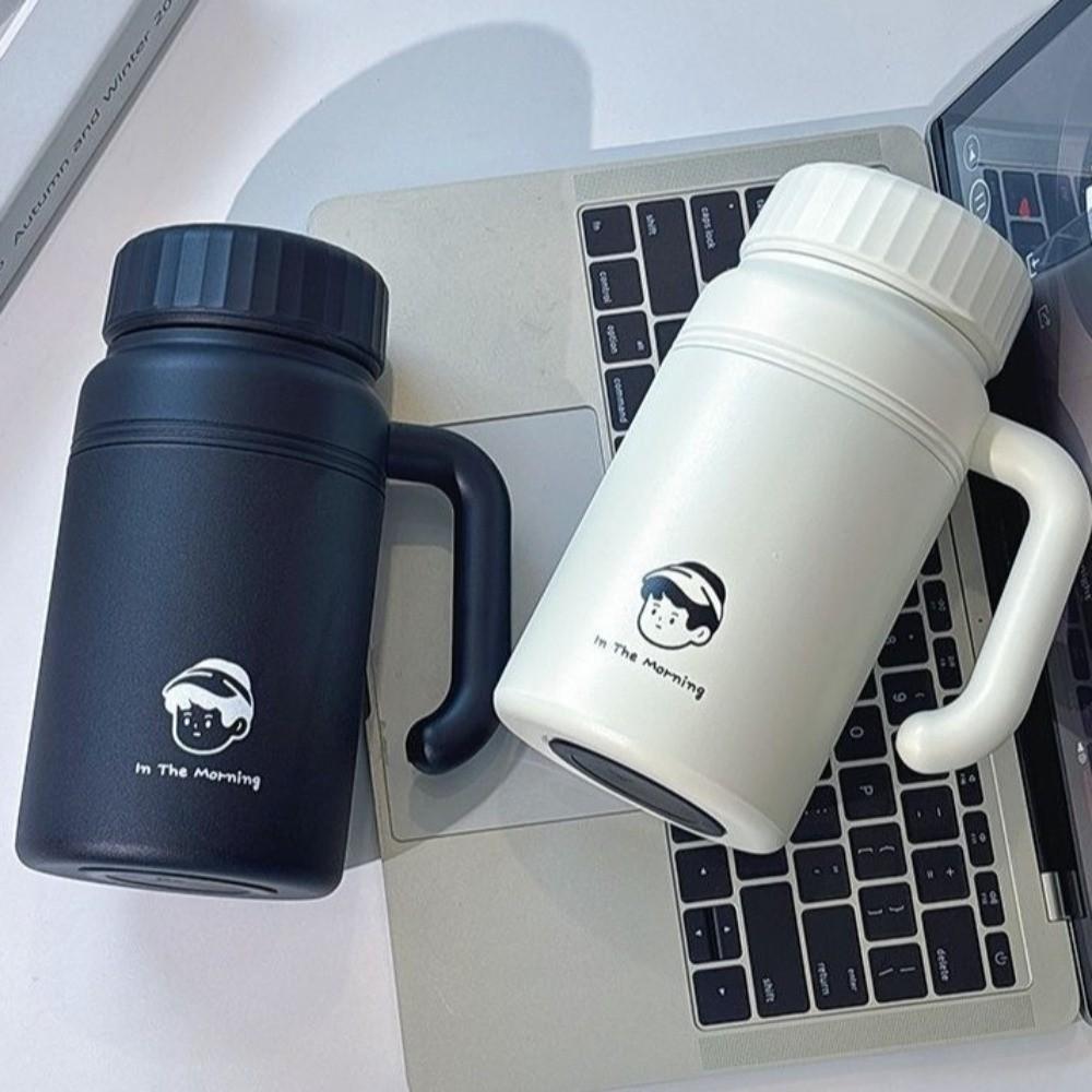 Large Capacity Stainless Steel Water Bottle Stylish Tea Cup Durable Vacuum Flasks Outdoor Use