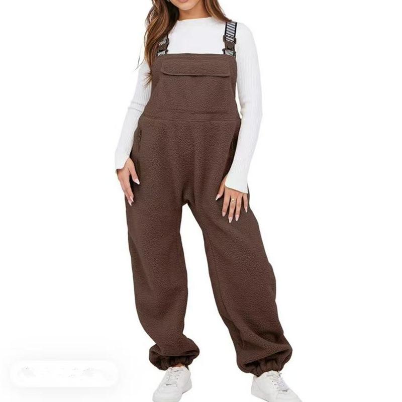 Осенне-зимние комбинезоны из овечьей шерсти, свободные, женские