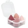 Набор спонжей для макияжа Blender, Beauty Sponge Makeup Blender Flawless для жидких средств - разноцветные 4 шт. с футляром для яиц