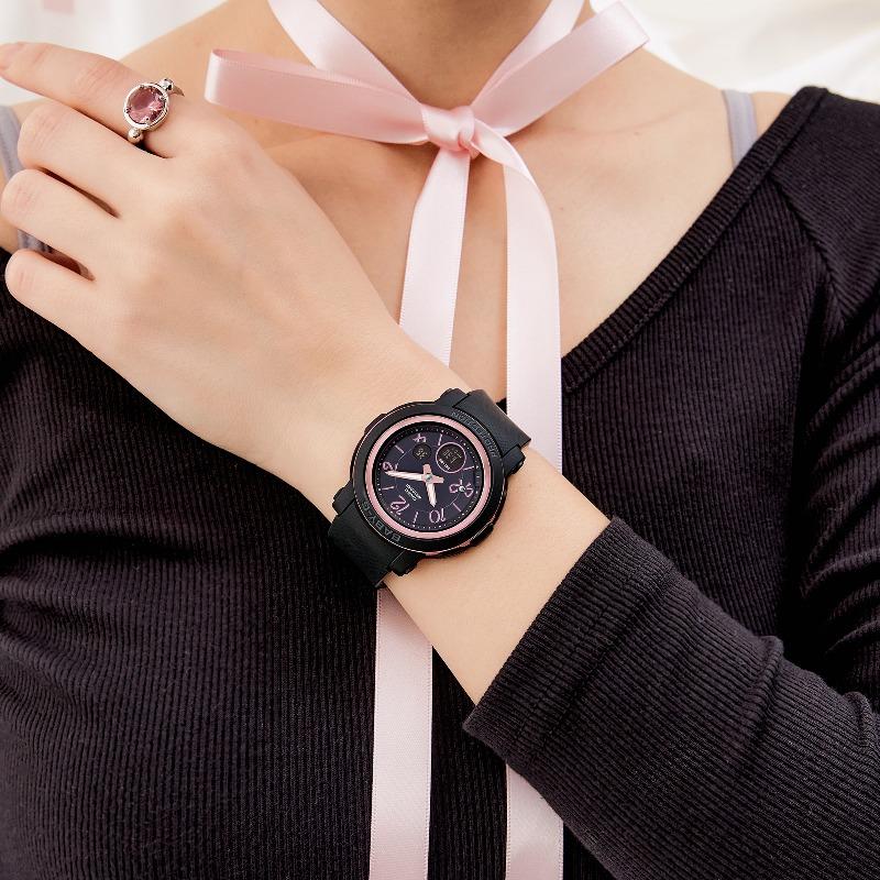 Casio Женские часы Baby-G, аналоговые, кварцевые, ударопрочные, водонепроницаемые 100 м, из смолы, BGA-290RA-1A