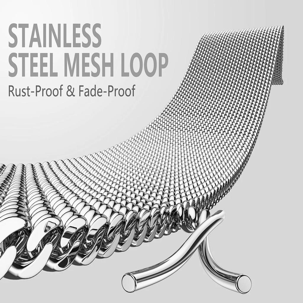 For Google Pixel Watch 3 41mm/Watch 2/Watch Milanese Loop Band Stainless Steel Adjustable Wrist Strap with Clasp