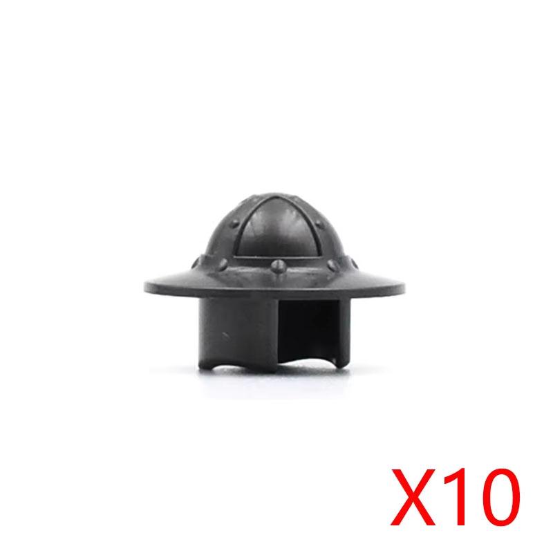 Конструктор MOC Средневековый Рыцарь Римский Солдат Аксессуар Шлем Головной убор Огненное Перо Щит Черный Орел Королевский плащ Кирпичная Игрушка