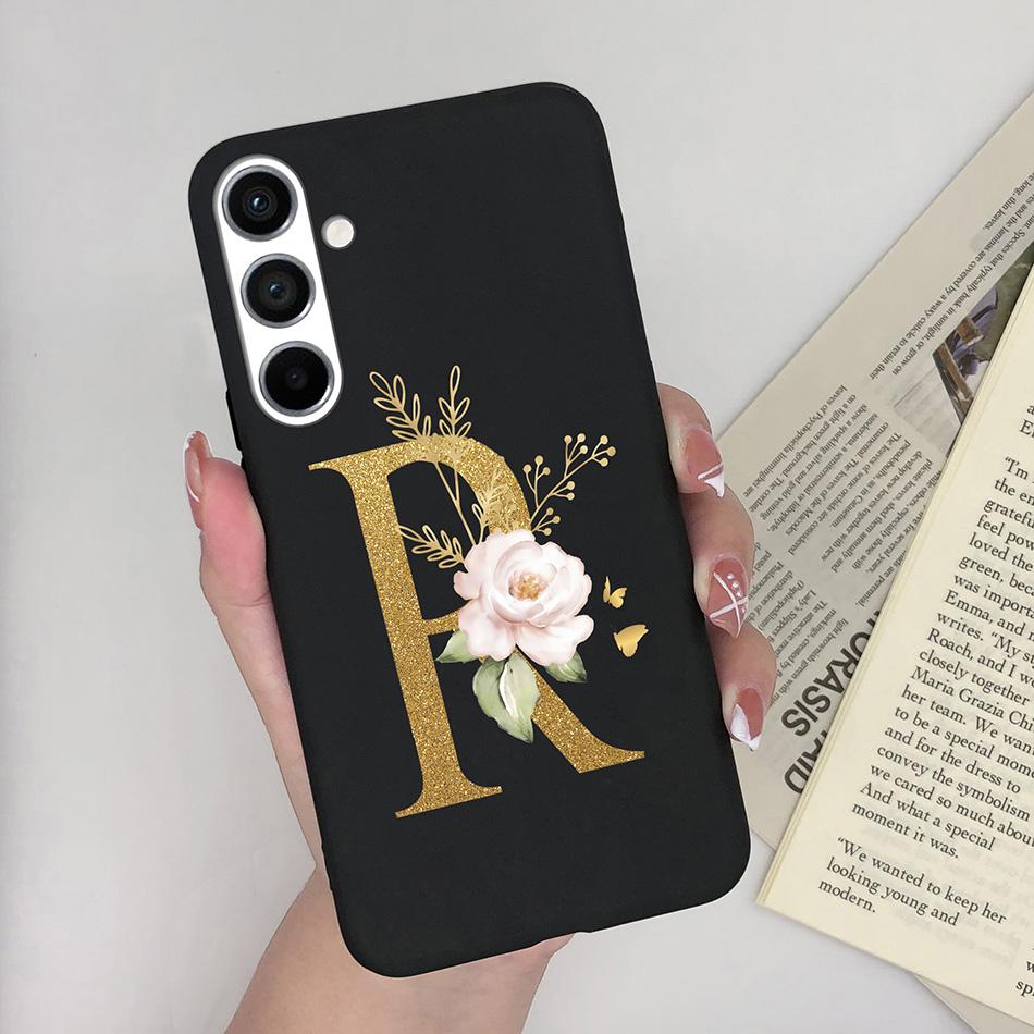 For Samsung Galaxy A54 5G Phone Case Creative Name 26Letter Thin Silicone Cover For SamsungA54 GalaxyA54 A 54 Bumper Shell Coque