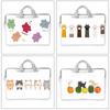 Cute Head 13.3 Laptop Bag 14 15.6 17.6-inch Laptop Case PU Waterproof Messenger Shoulder Bag with Strap Carry Handle Bag