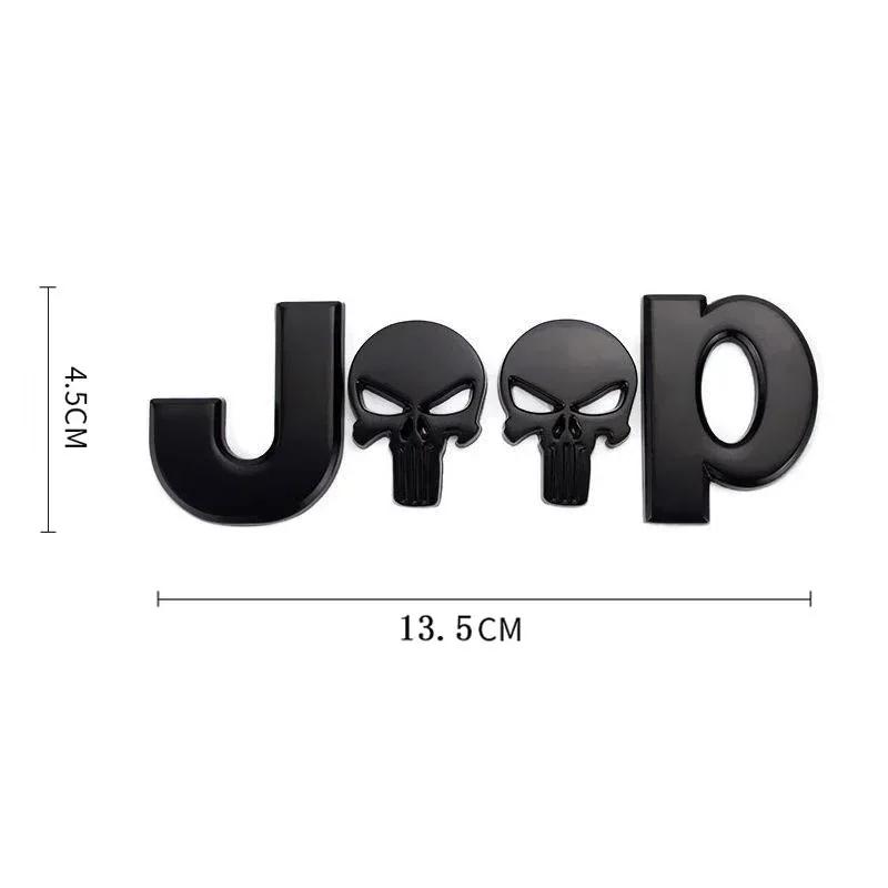 For Jeep 1Pcs Car Badge  Auto Trunk Metal s For Jeep Renegade Compass Grand Cherokee Wrangler Patriot Rubicon