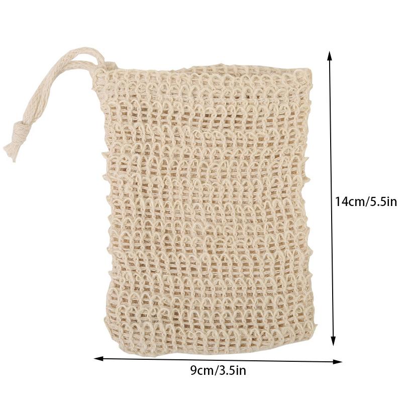 Натуральный хлопковый льняной пенящийся мешочек для мыла Saver Net Mesh Массажный отшелушивающий мешочек Bathing Bubble Maker Инструмент для очистки