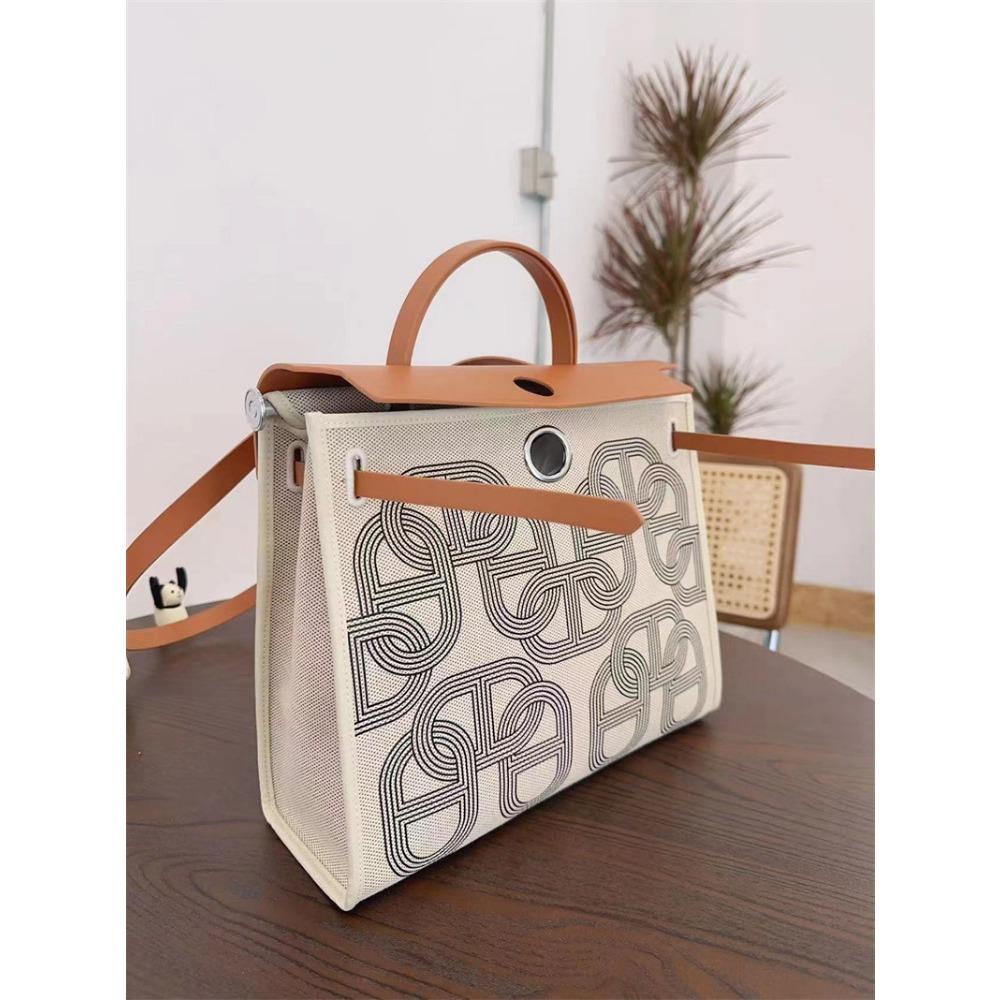 Новая сумка большой емкости, натуральная коровья кожа с холстом, 31 см, портативная наплечная сумка-мессенджер, модная большая сумка.