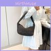 Elegant Floral Ruched Tote Bag For Women 2024 Summer Fresh Versatile Underarm Bag
