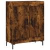 Highboard in Smoked Oak Finish 69.5 x 34 x 180 cm Particleboard
