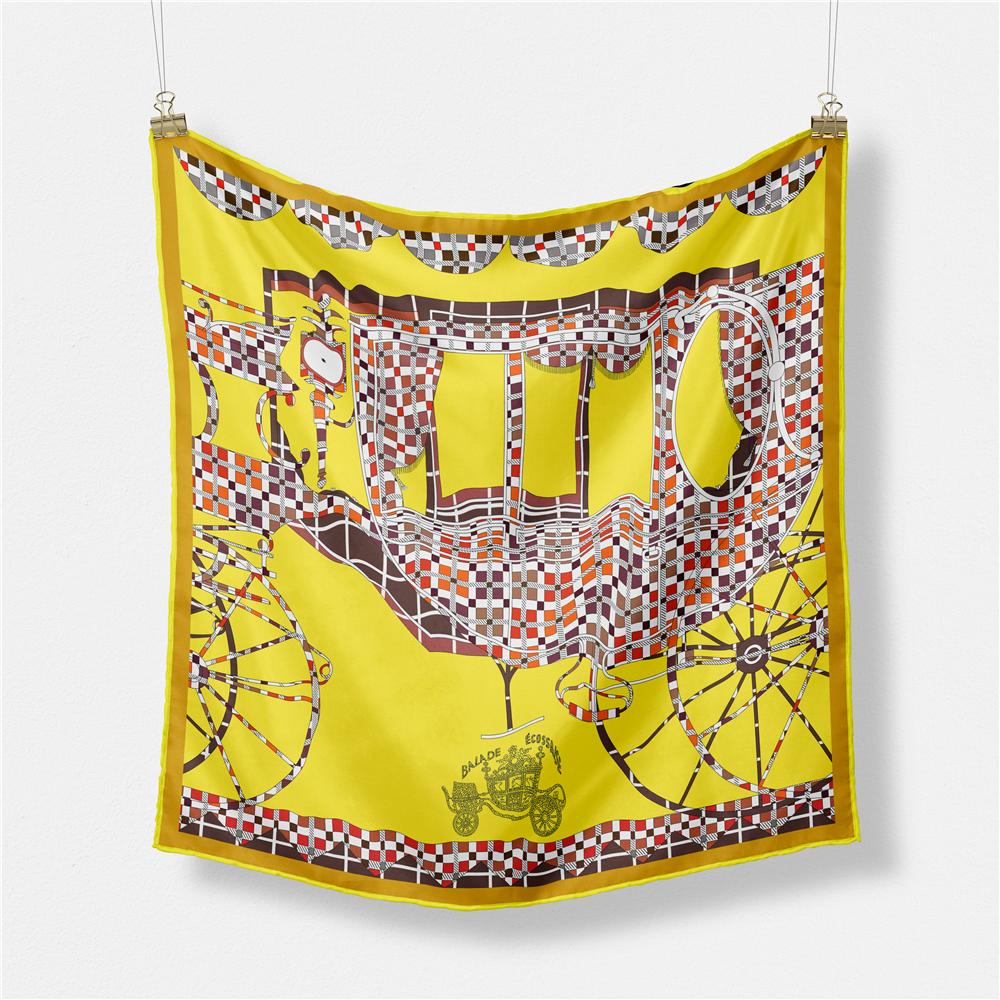 Twill Silk Scarf Women Indian Tiger Print Square Scarves Wraps Bandana Small Hijabs Silk Foulards Tie Headband Neckerchief 53CM