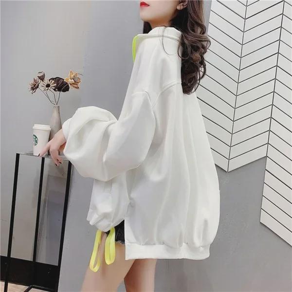 Женский тонкий кардиган-жакет: 2024 Новый однотонный свободный свитер с длинными рукавами для осени/зимы, модный стиль INS