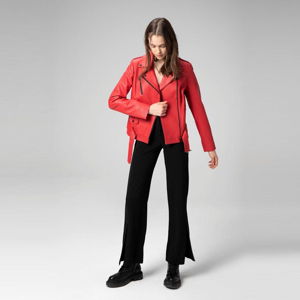 Dericlub Женское пальто из 100% натуральной кожи